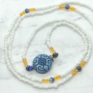 Waistbeads with sodalite gemstones